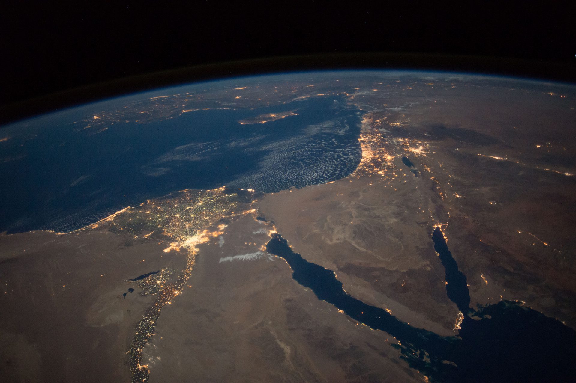 NASA image of northern Egypt and Sinai