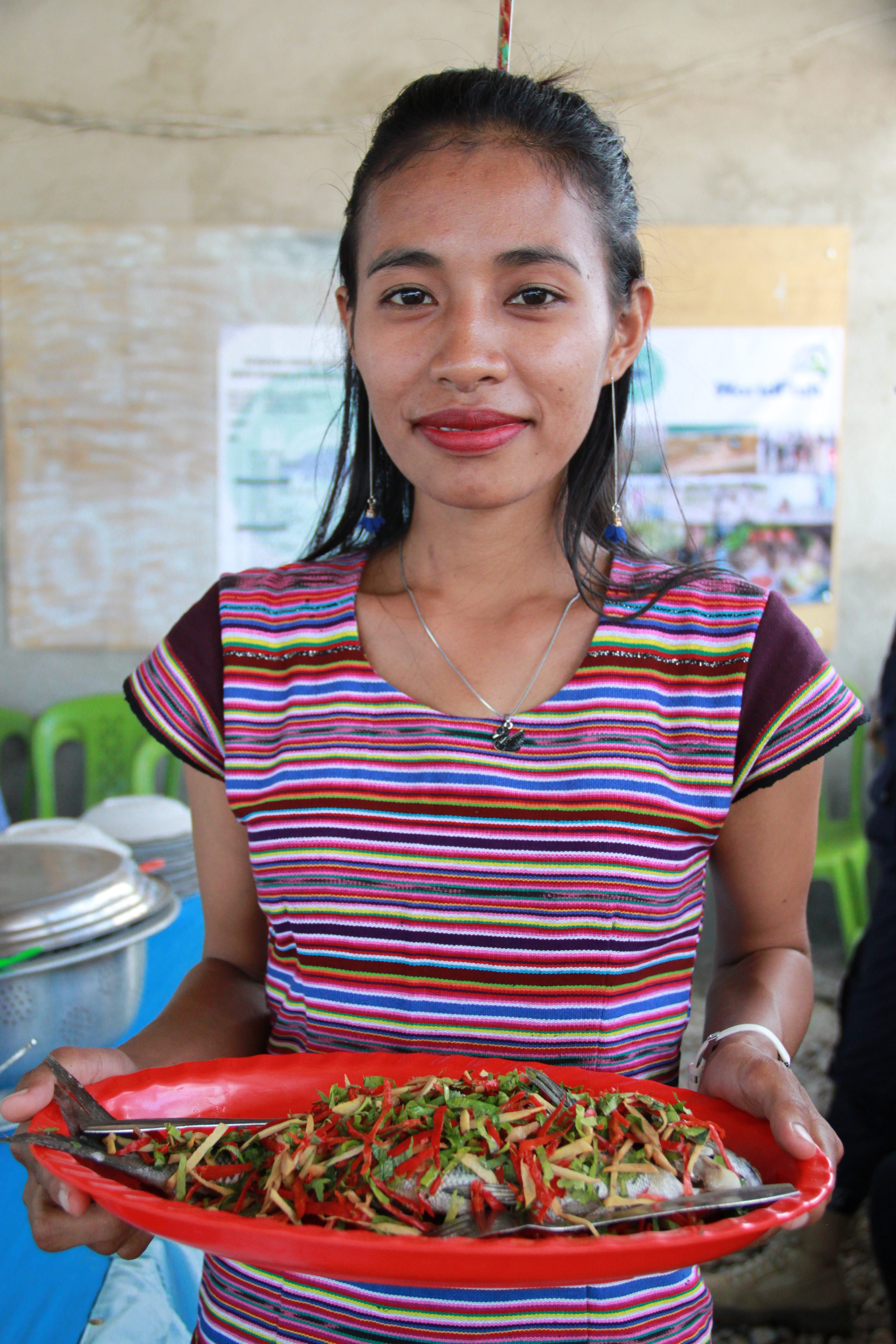 Fish cooked by a women's group in Illilai, Timor-Leste. Photo: Hampus Eriksson, World Fish.